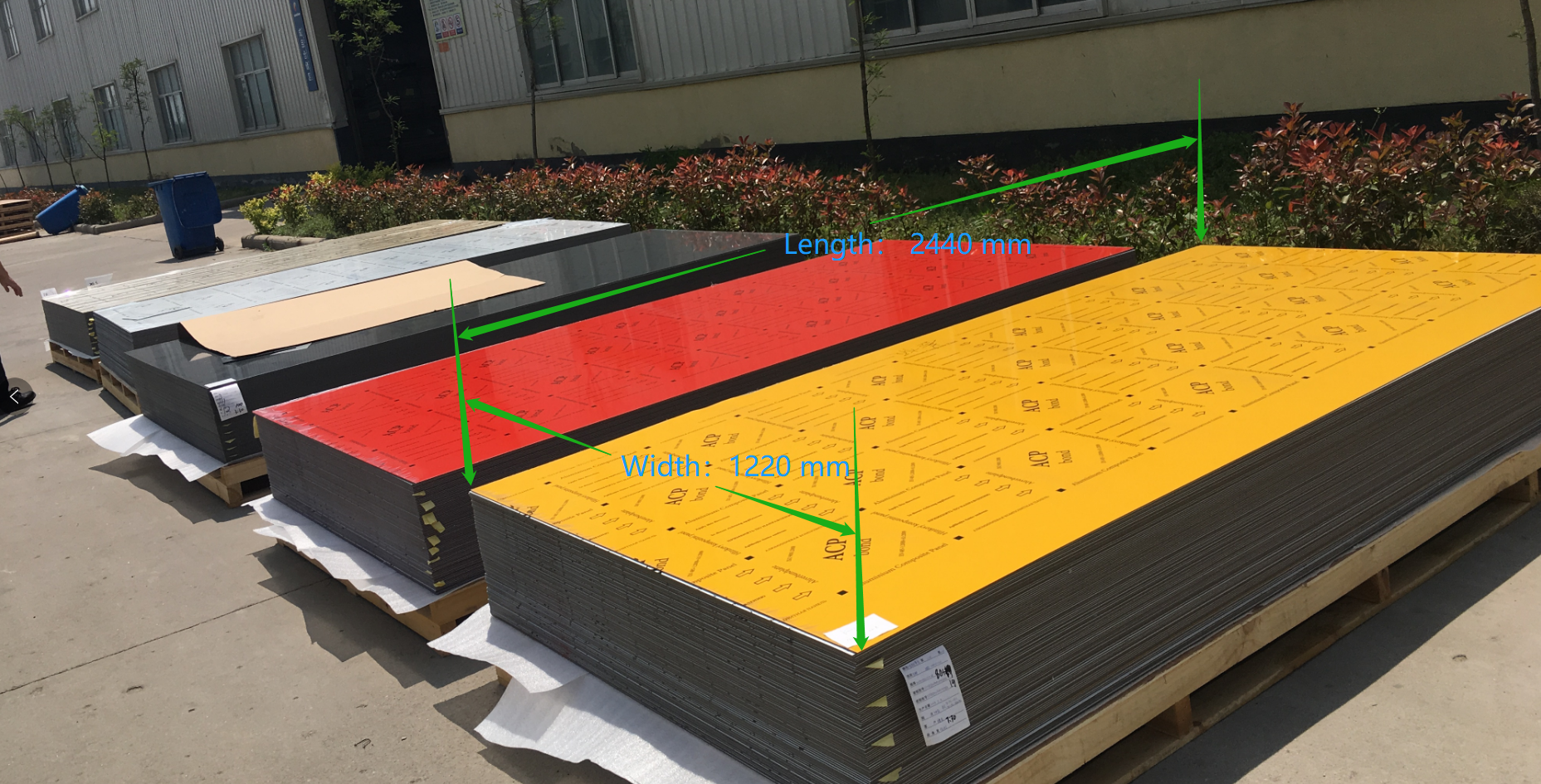 Standardgröße der Aluminium-Verbundplatte